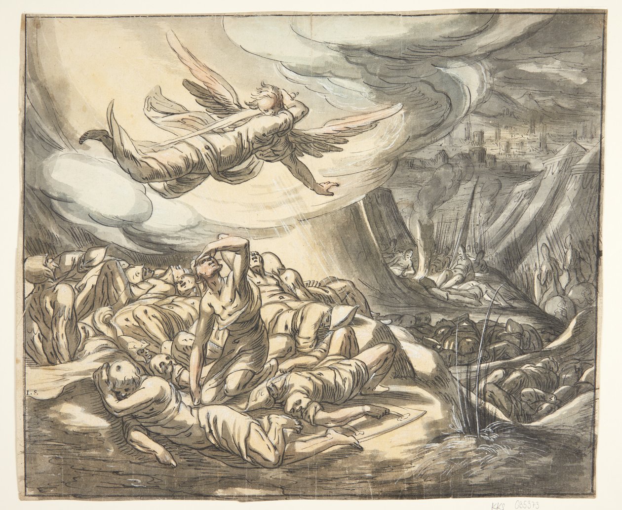 Angyal kivont karddal. alkotó: Hermann Weyer