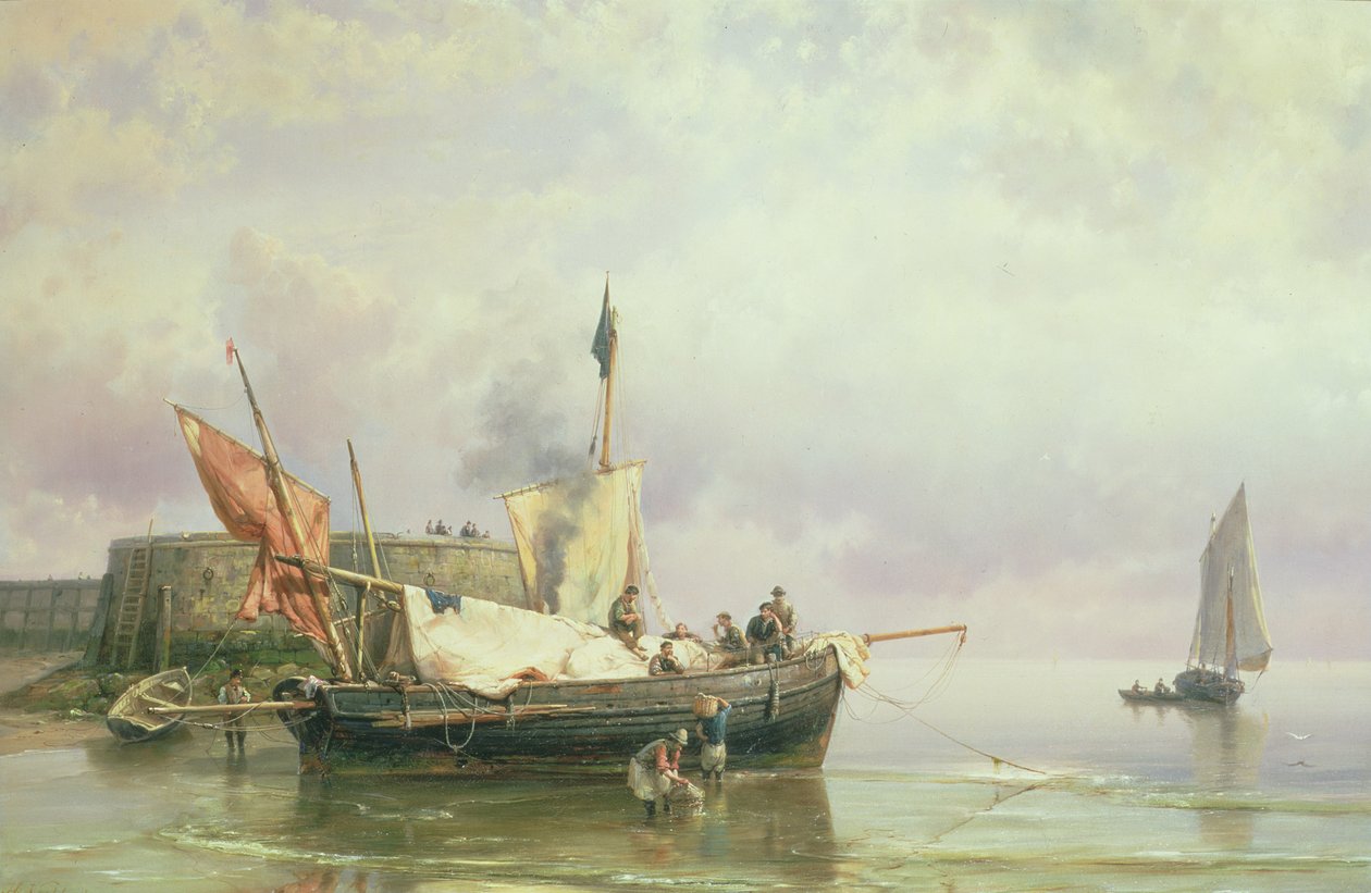 Tengeri jelenet alkotó: Johannes Hermann Barend Koekkoek