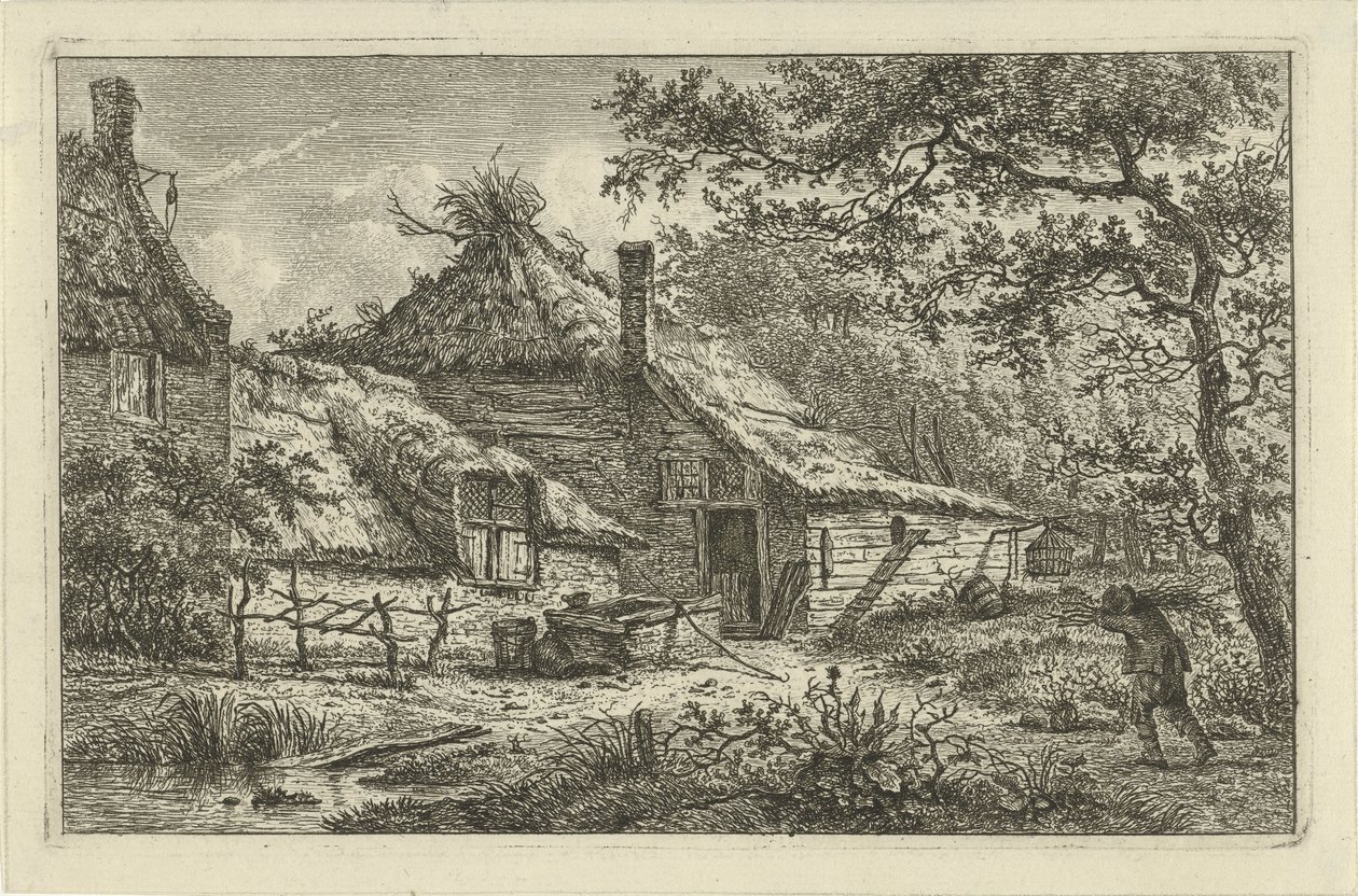 Farmyard holtfás emberrel alkotó: Hermanus Fock