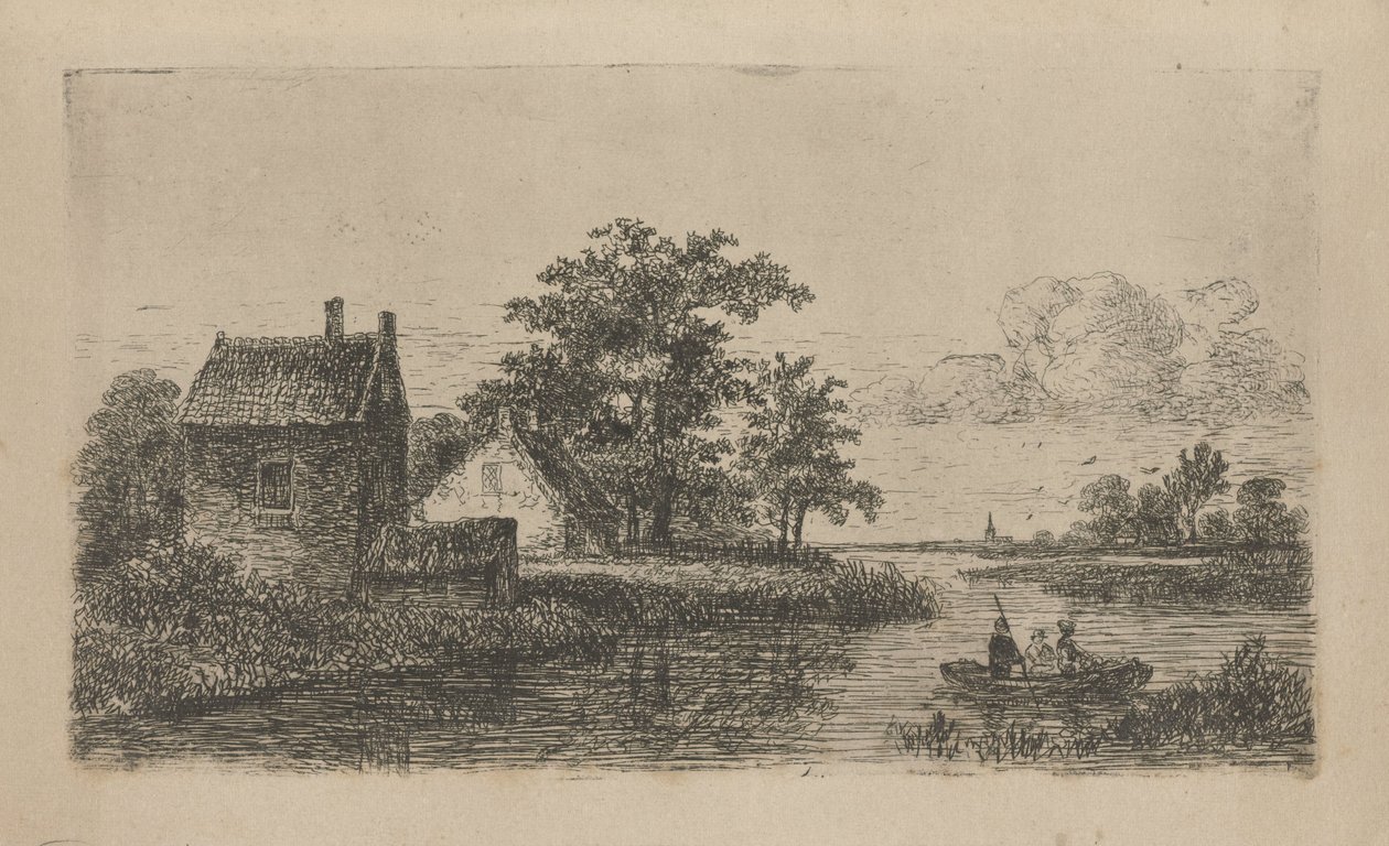 Három férfi egy csónakban alkotó: Hermanus Jan Hendrik van Rijkelijkhuysen