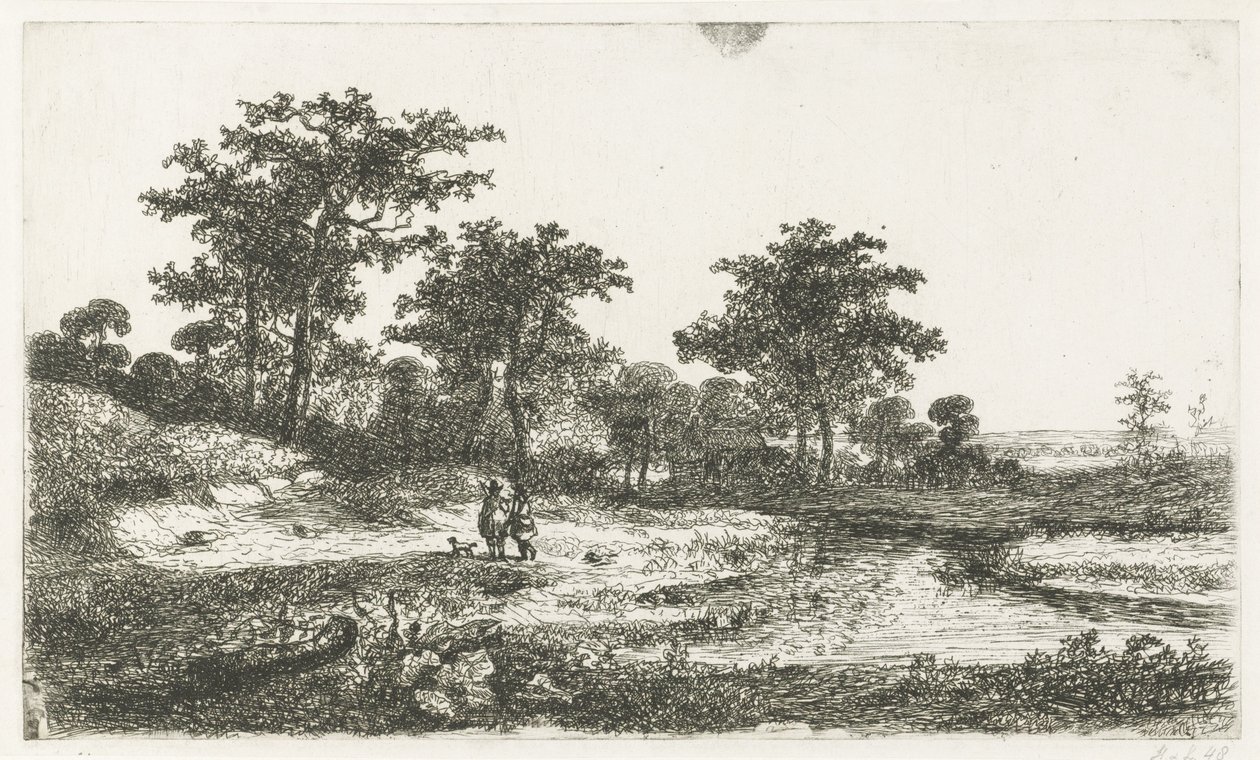 Két vadász egy vendében alkotó: Hermanus Jan Hendrik van Rijkelijkhuysen