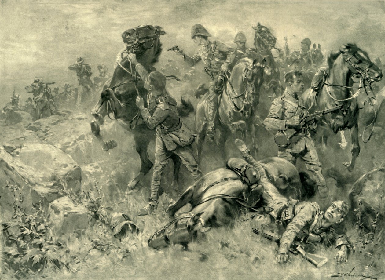 „Baleset a skót szürkéknek Klippanban, 1902. február 18.”, 1902. alkotó: Hermanus Willem Koekkoek