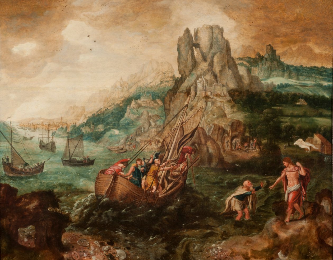 Krisztus utolsó megjelenése tanítványainak (olaj, vászon) alkotó: Herri met de (c.1510 p.1550) Bles