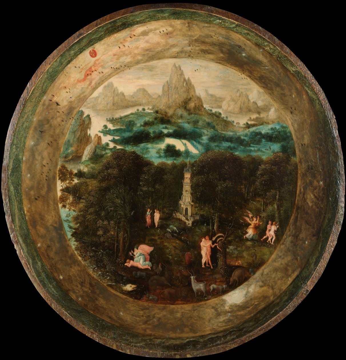 Paradicsom, 1541-50 körül (olaj, panel) alkotó: Herri met de (c.1510 p.1550) Bles