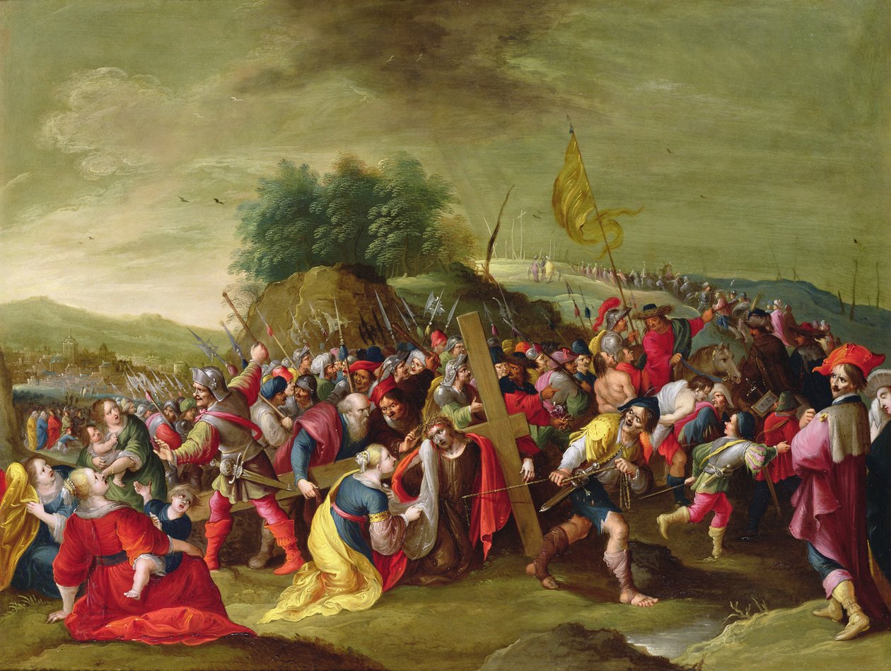 Krisztus a kálváriára vezető úton, 17. század alkotó: Hieronymous Francken III