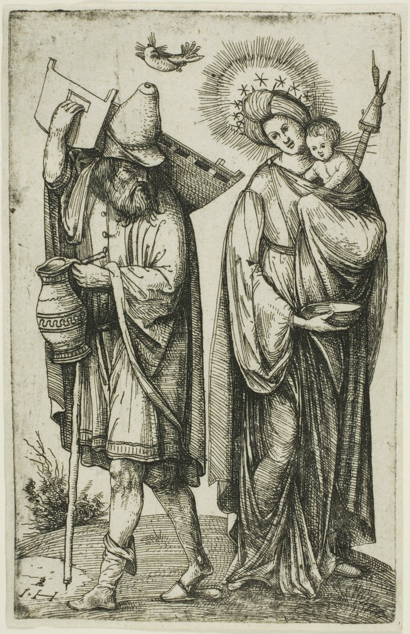 A Szent Család a Szentlélek galambjával alkotó: Hieronymous Hopfer