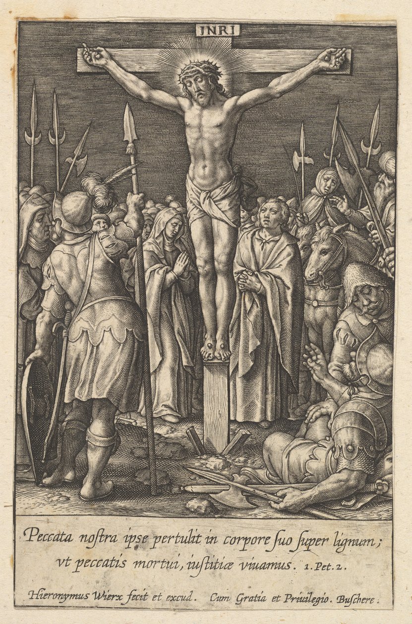 Megfeszített Krisztus, 1619 előtt. alkotó: Hieronymous Wierix
