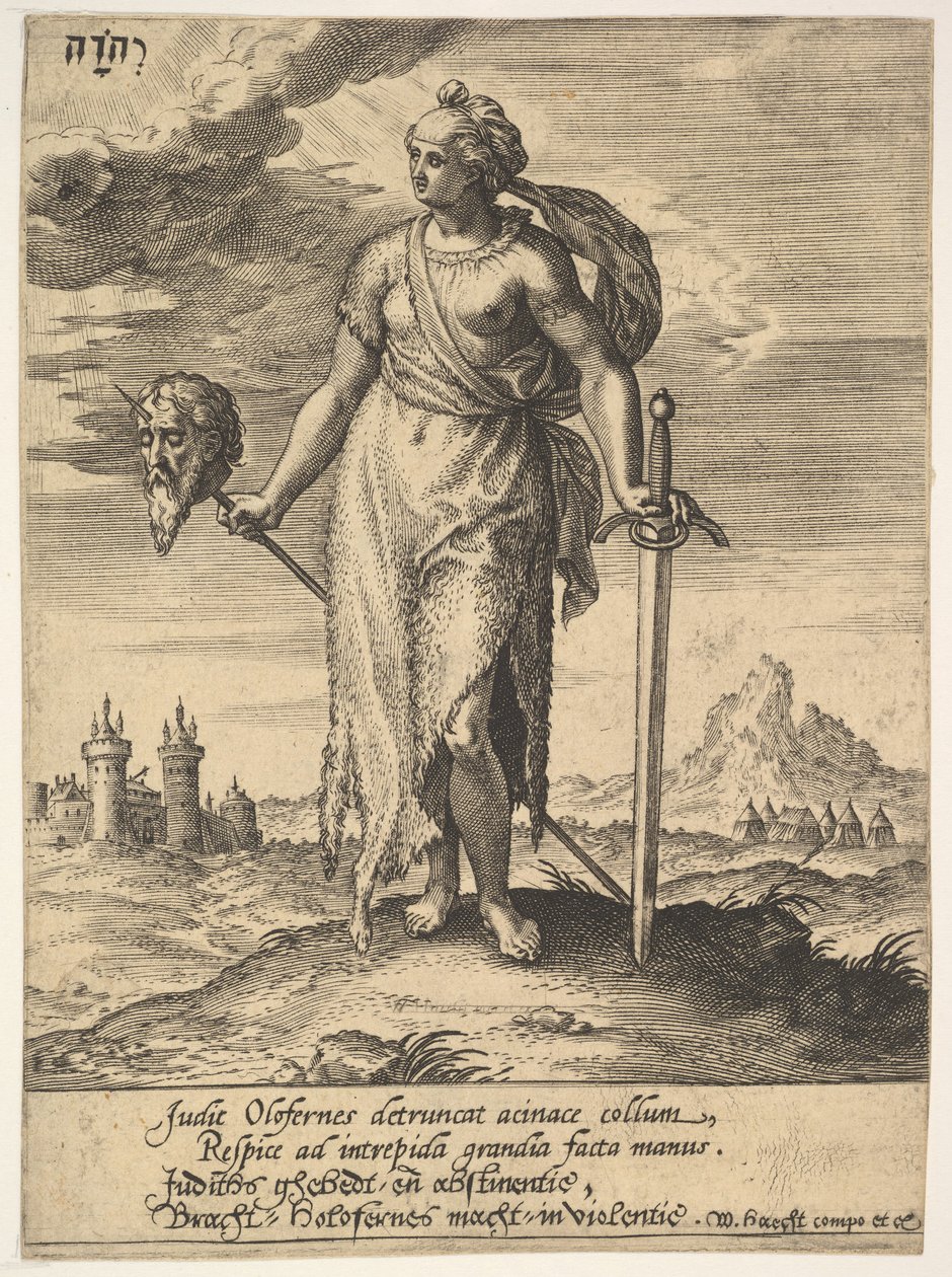 Judith, Willem van Haecht, Tyrannus proemia, 1578, 1578 alkotó: Hieronymous Wierix