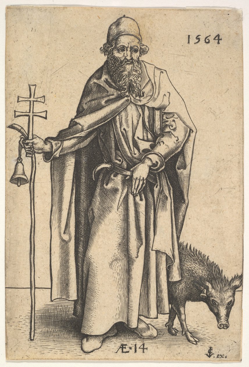 Szent Antal, 1564 alkotó: Hieronymous Wierix