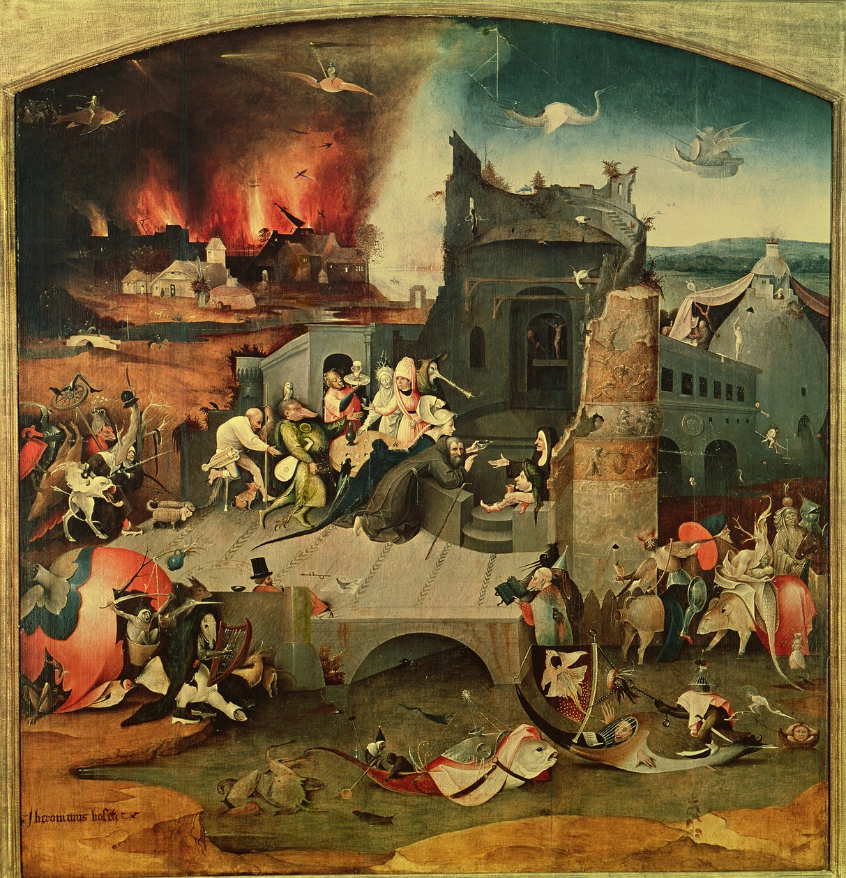 Szent Antal megkísértésének triptichonjának központi táblája (lásd: 159327) alkotó: Hieronymus Bosch
