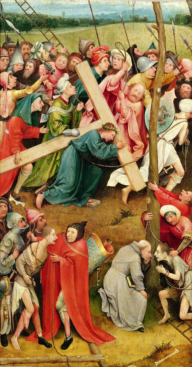 A keresztet vivő Krisztus, 1485-90 alkotó: Hieronymus Bosch