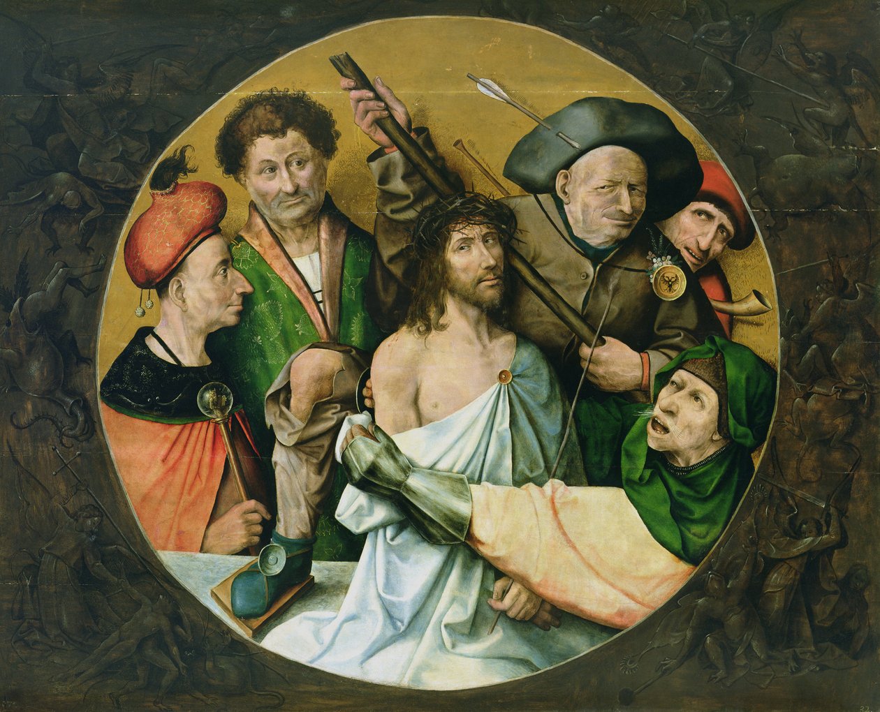 A tövisekkel megkoronázott Krisztus, 1510 alkotó: Hieronymus Bosch