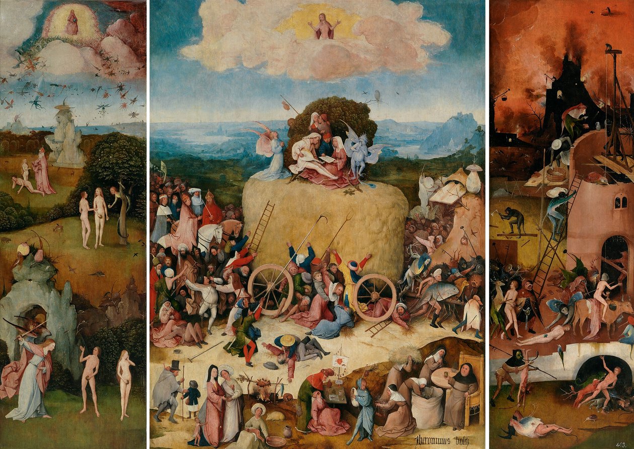 A szénásszekér alkotó: Hieronymus Bosch