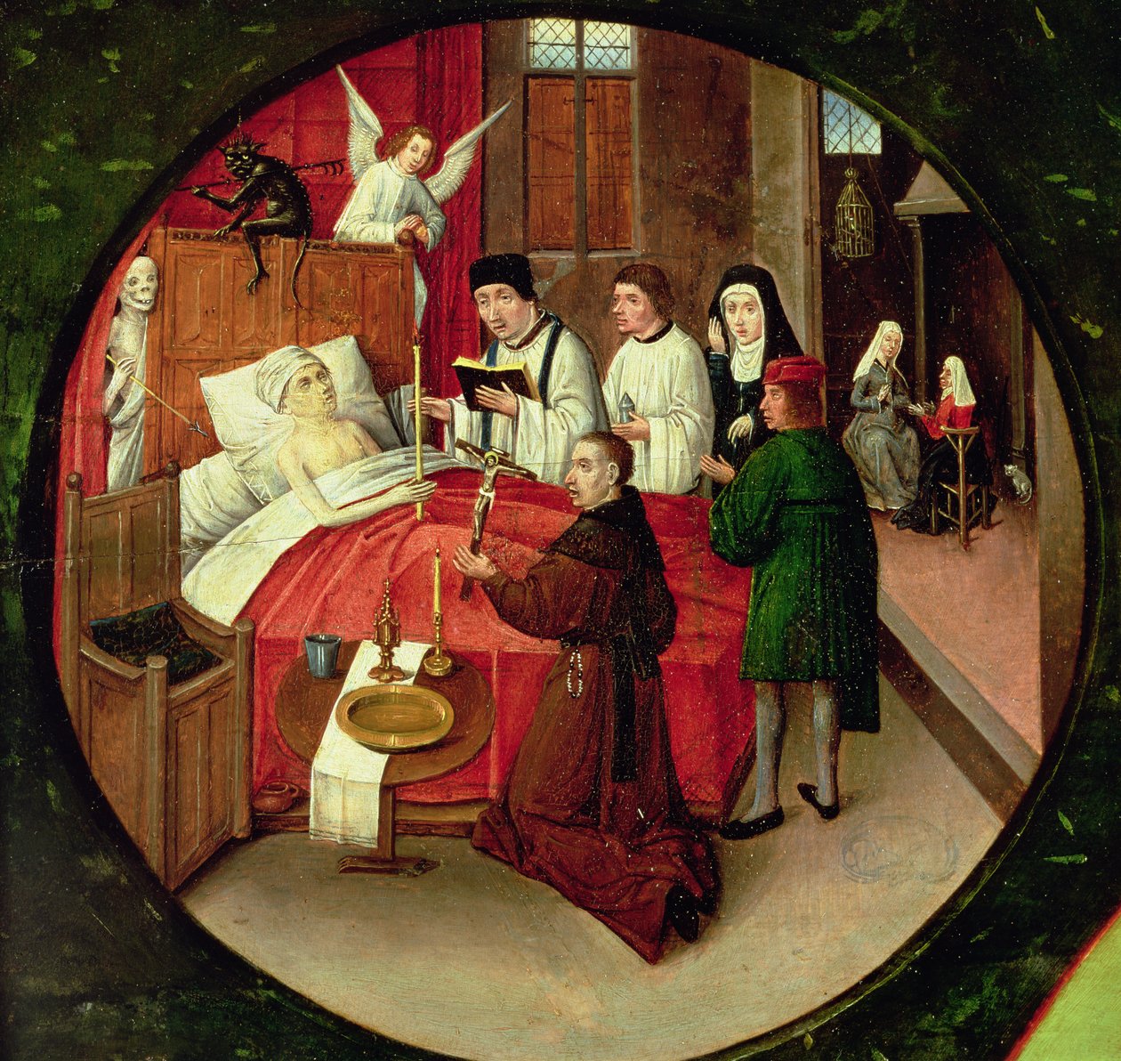 Halál, részlet A hét halálos bűn és a négy utolsó dolog táblázatából (68744 részlet) alkotó: Hieronymus Bosch