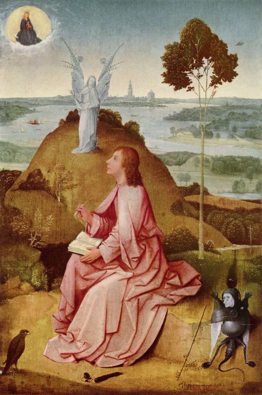 Szent János evangélista a Patmoson alkotó: Hieronymus Bosch