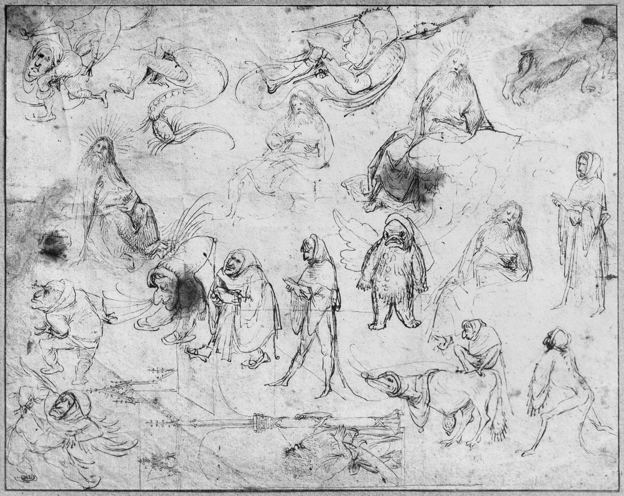 Szent Antal megkísértése (recto) alkotó: Hieronymus Bosch