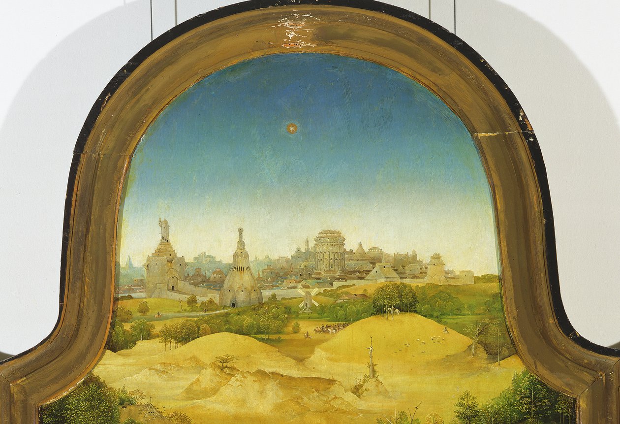 A mágusok imádása, háttér részlet, 1510 olaj, panel részlet 3427 alkotó: Hieronymus Bosch