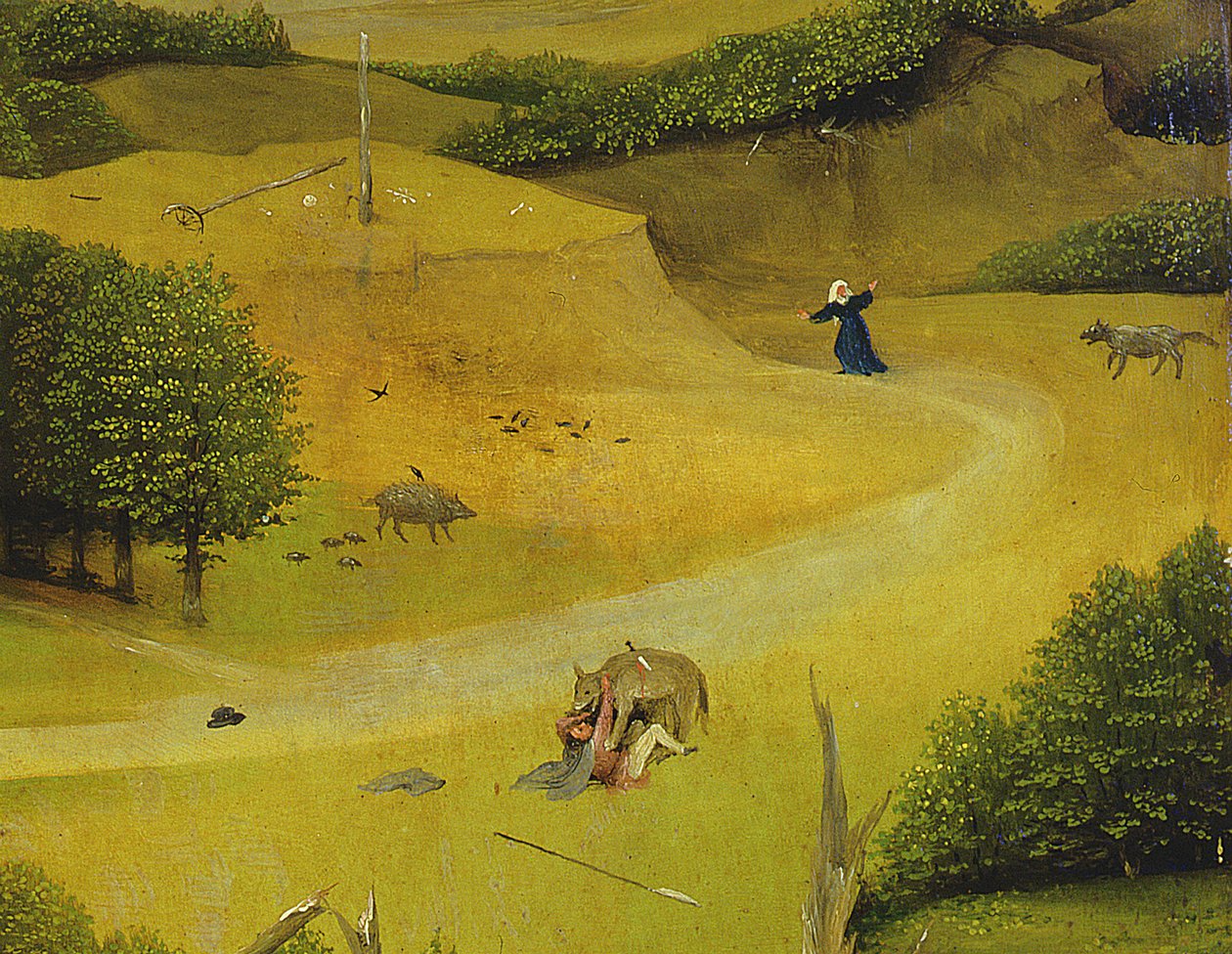 A mágusok imádása, háttérfigurák részlete, 1510 (3427 részlet) alkotó: Hieronymus Bosch