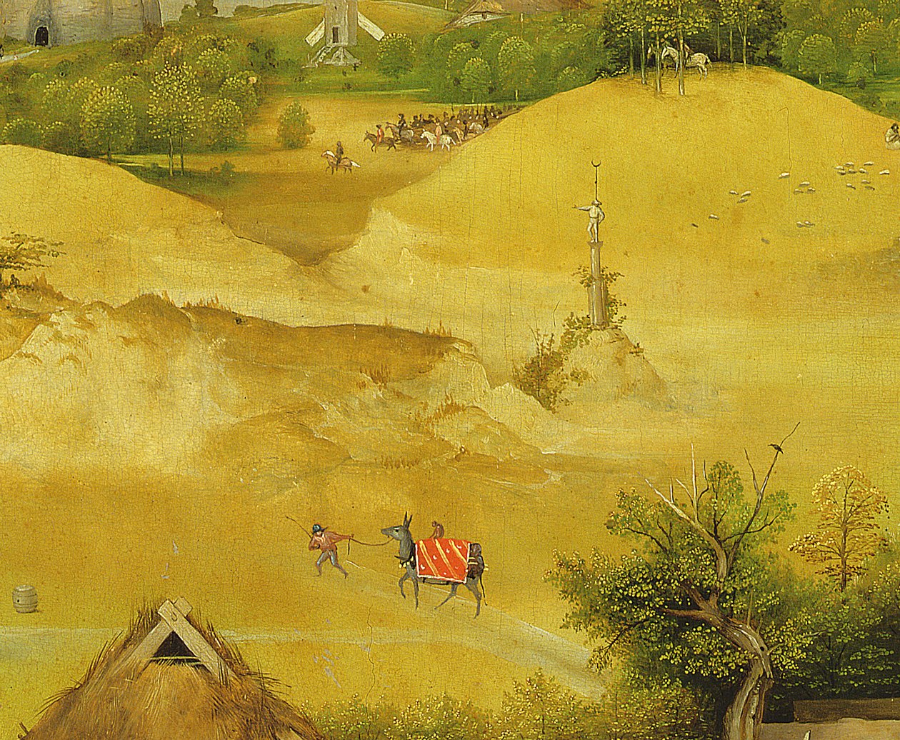 A mágusok imádása, háttérfigurák részlete, 1510 olaj, panel részlet 3427 alkotó: Hieronymus Bosch