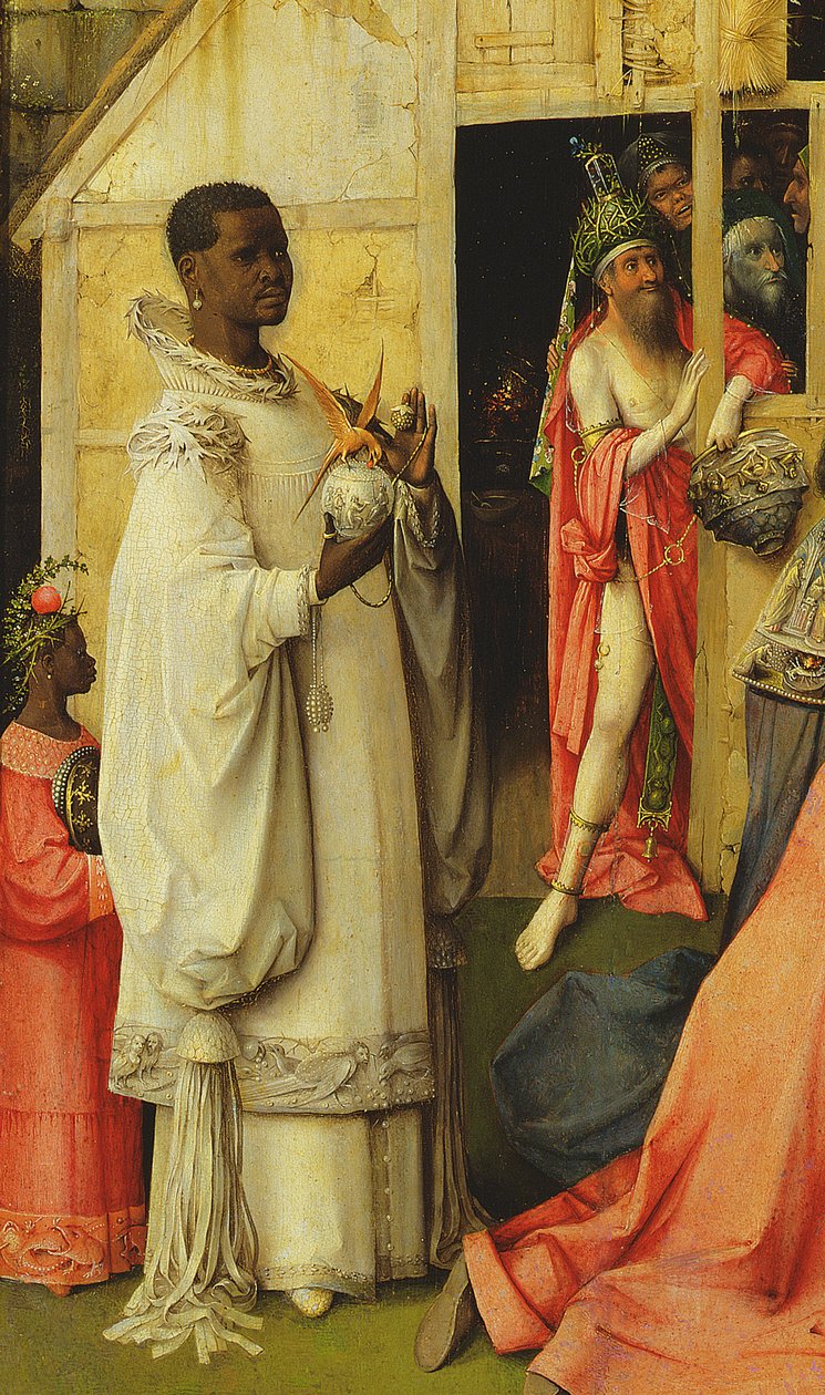 A mágusok imádása, az egyik király részlete, 1510 olaj, panel 3427 részlet alkotó: Hieronymus Bosch