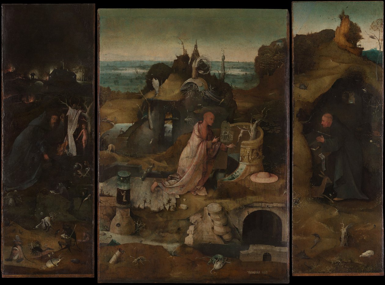 A remeték szentek triptichonja alkotó: Hieronymus Bosch