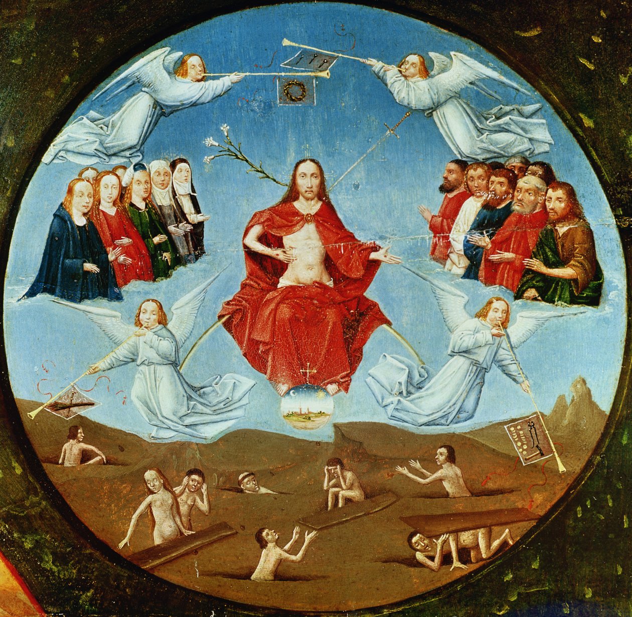 Az ítélet, részlet a hét halálos bűn és a négy utolsó dolog táblázatából, 1480 körül alkotó: Hieronymus Bosch