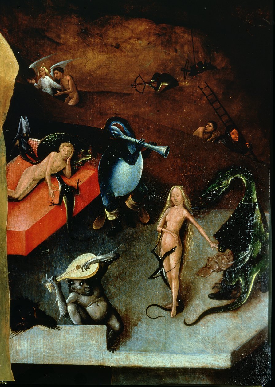 Az utolsó ítélet (oltárkép) (a hangszerek részlete) alkotó: Hieronymus Bosch