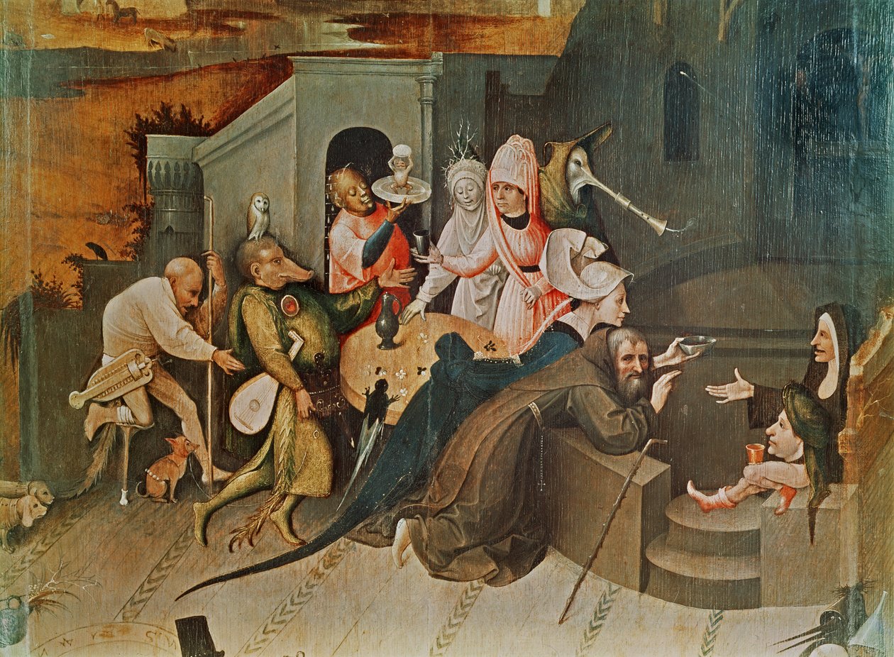 Szent Antal megkísértésének triptichonja, a központi tábla részlete alkotó: Hieronymus Bosch