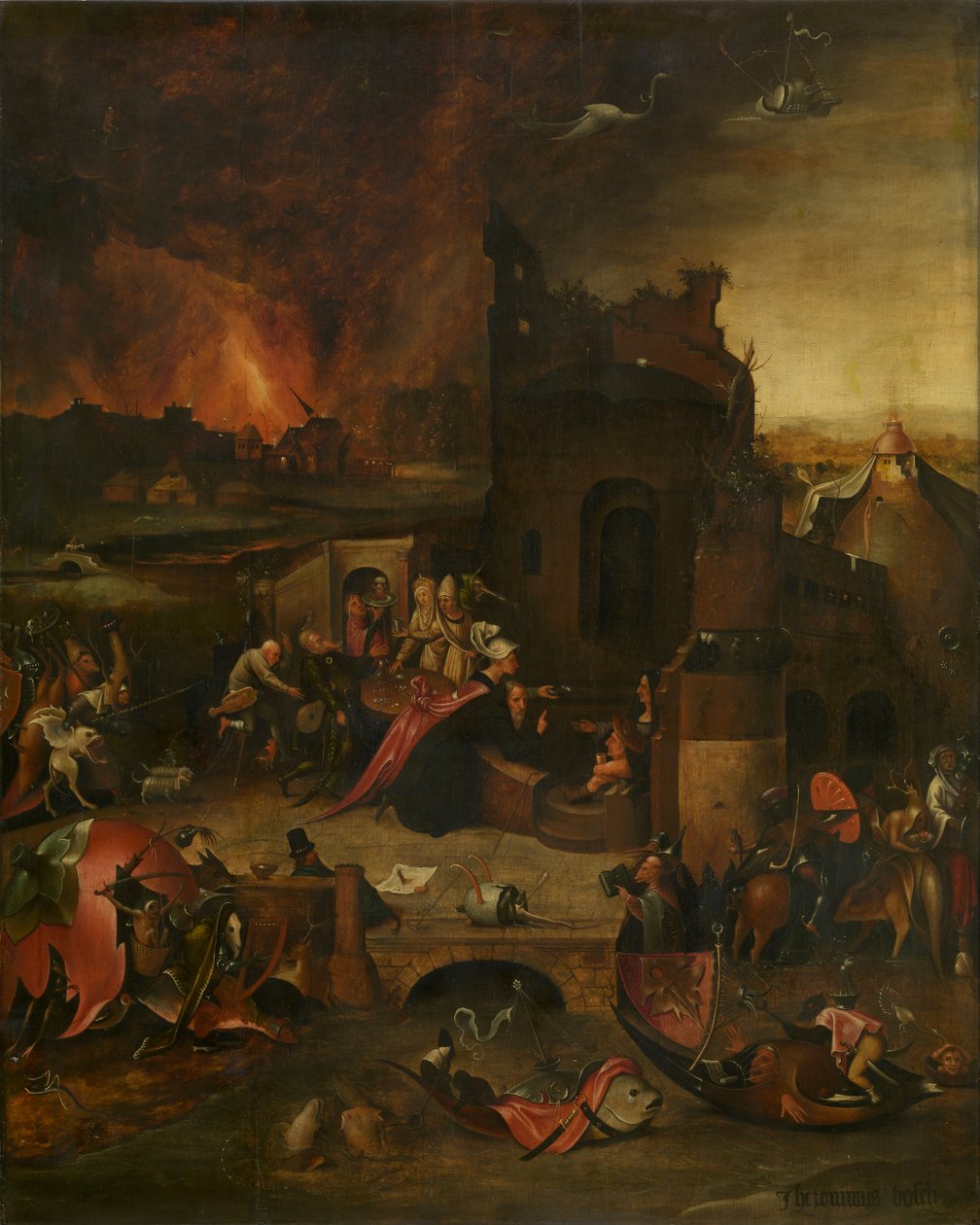 Egyiptomi Nagy Antal kísértése (Antwerpen) alkotó: Hieronymus Bosch