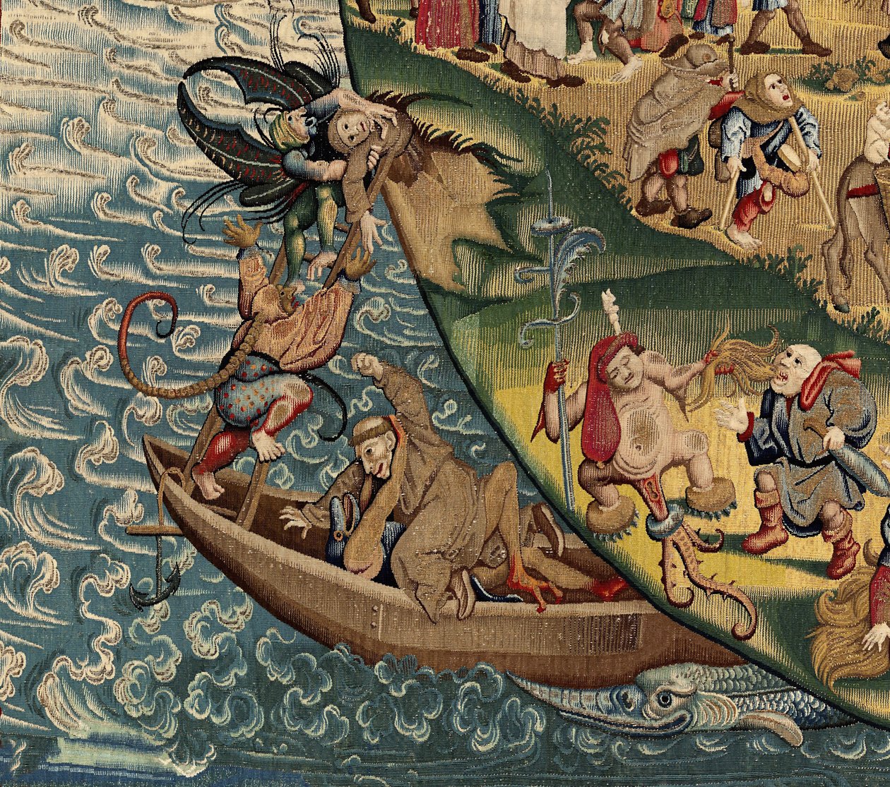 Hieronymus Bosch munkái által ihletett kárpit, 1560 körül (arany, ezüst, selyem és gyapjú) alkotó: Hieronymus (after) Bosch