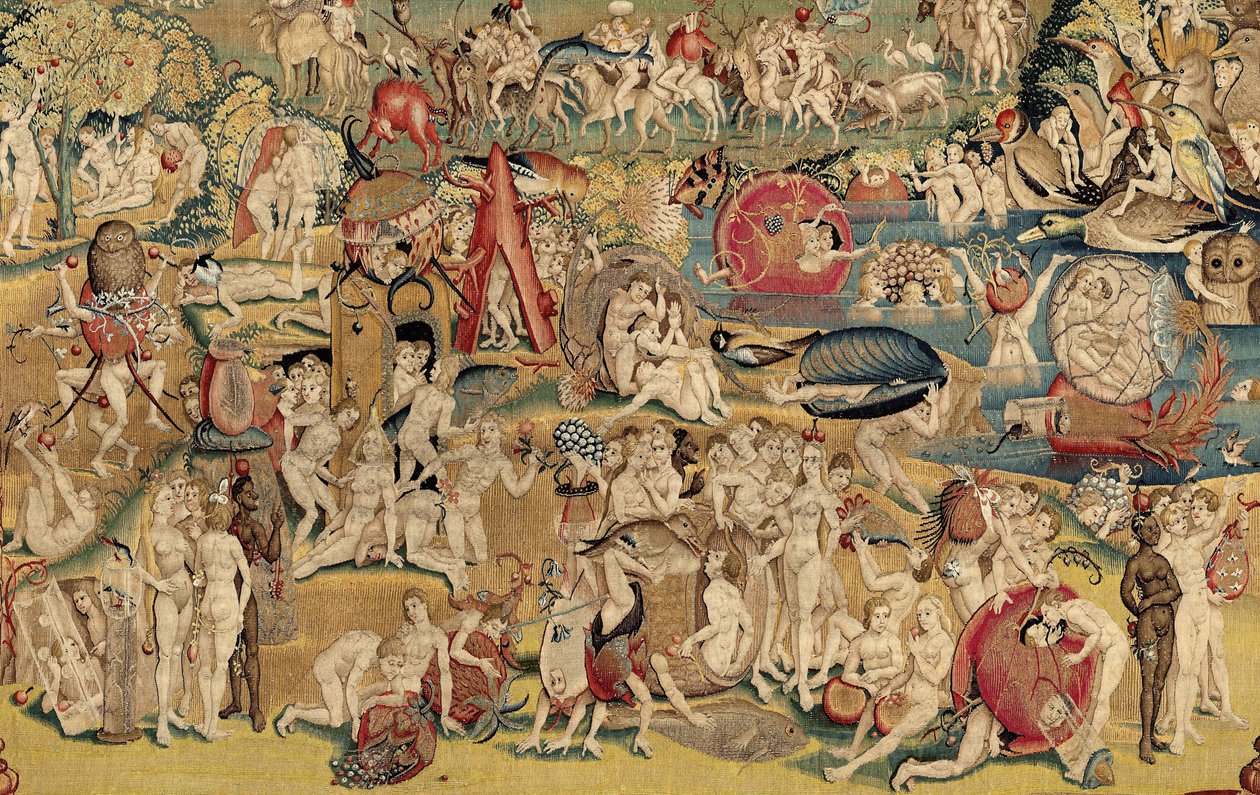 A földi gyönyörök kertje. kb. 1560 (szőttes) alkotó: Hieronymus (after) Bosch