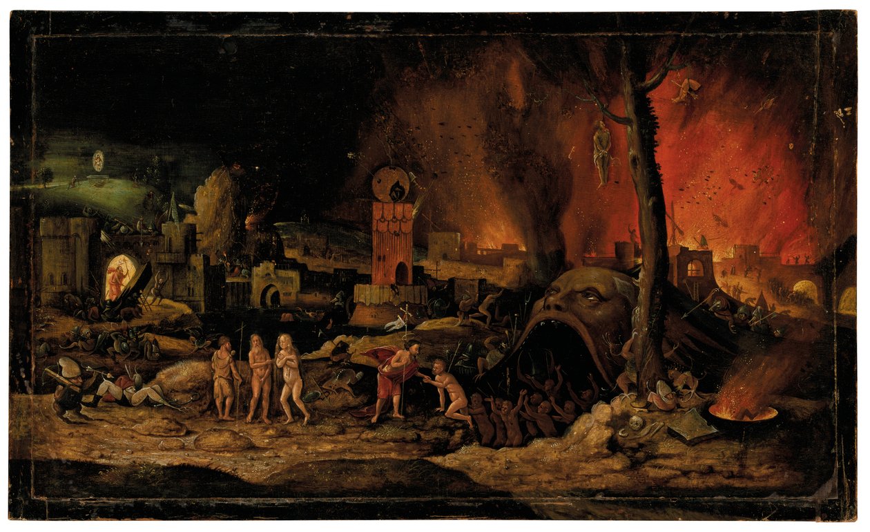 A pokol megrázkódtatása alkotó: Hieronymus (follower of) Bosch