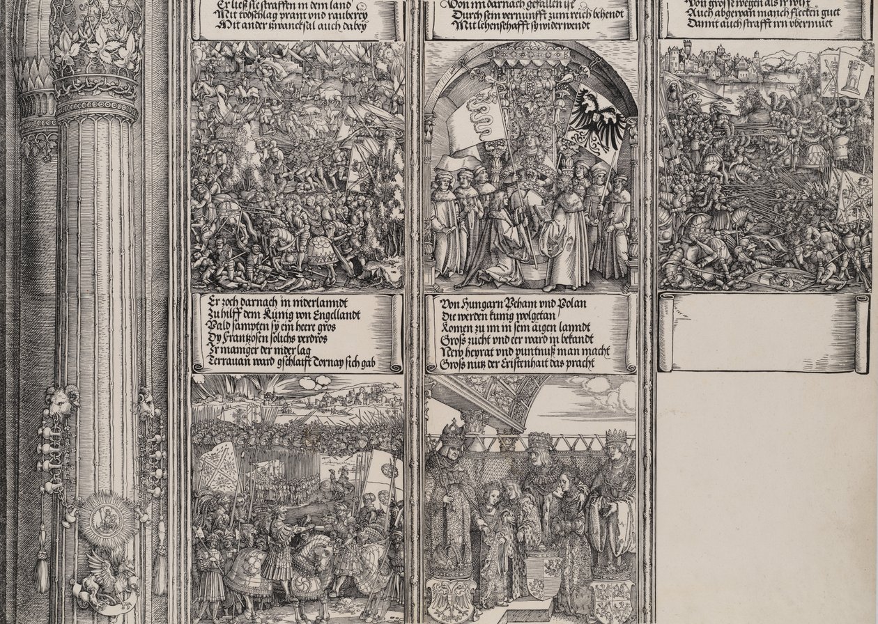 Maximilian szövetsége VIII. Henrikkel, A kettős esküvő Bécsben, A geldei hadjárat..., 1515. alkotó: Hieronymus Andreae