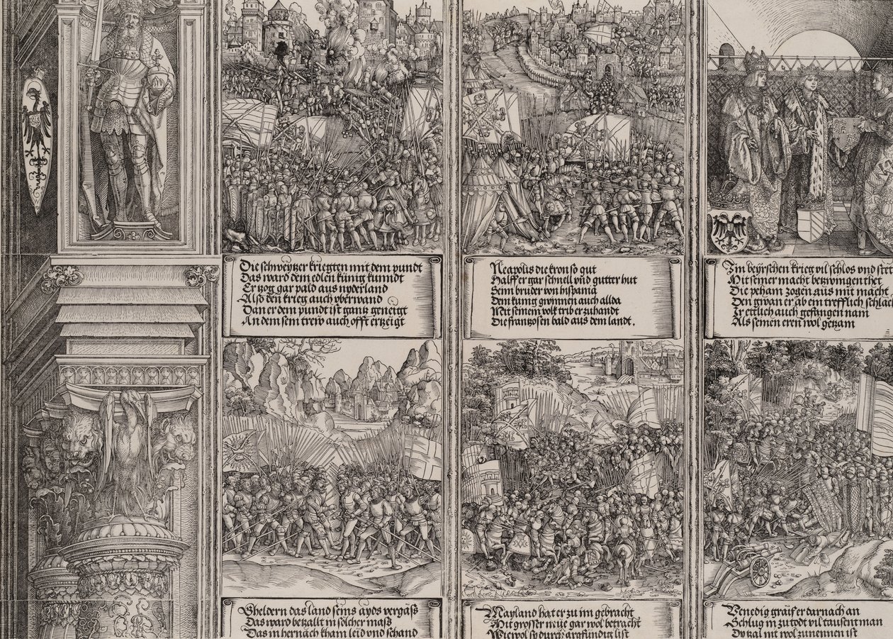 Szép Fülöp házassága osztrák Joannával, Maximilian visszafoglalja a megszállt T..., 1515. alkotó: Hieronymus Andreae