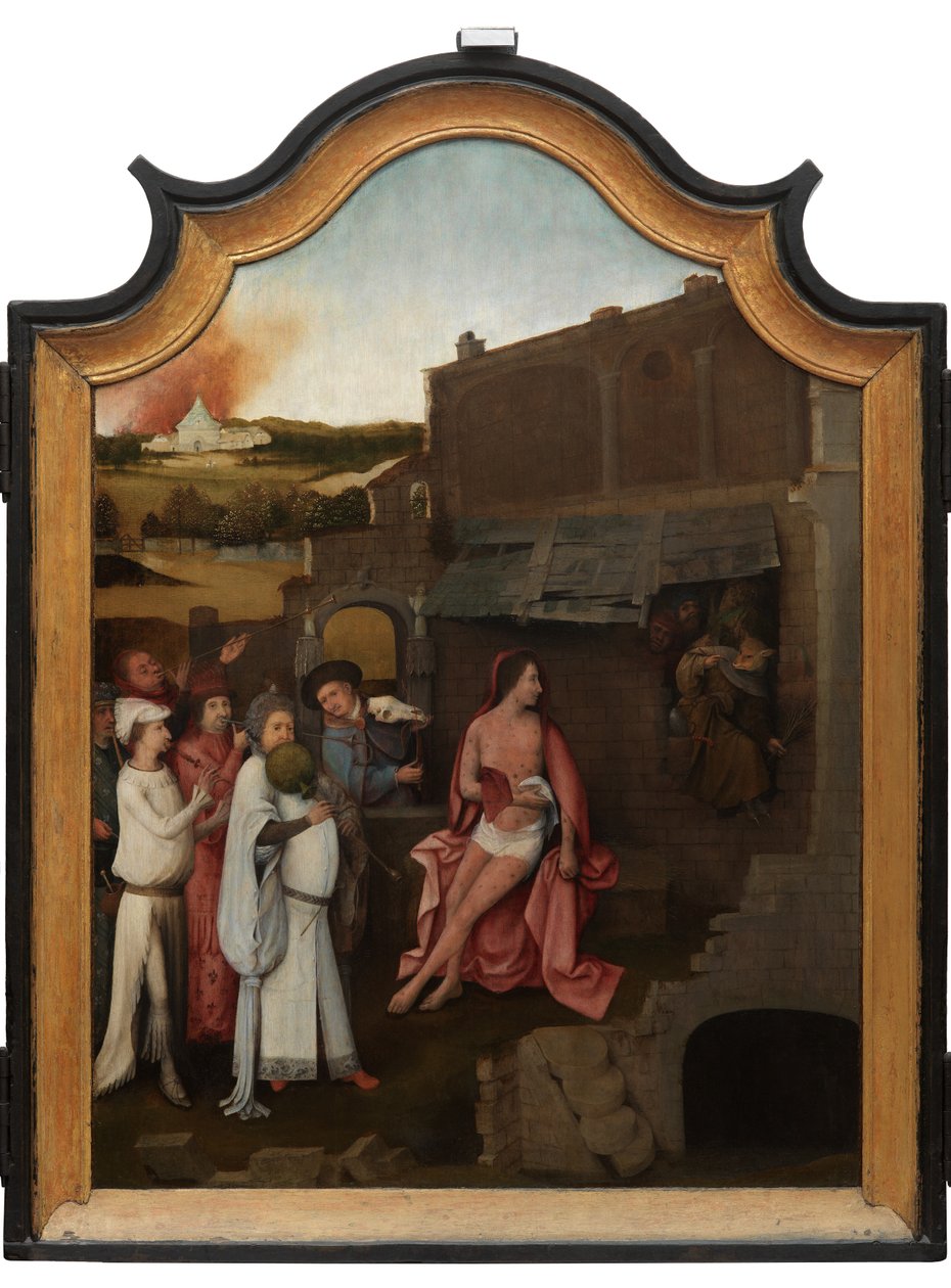 Jób Triptichonjának központi panelje, 1500-24 körül (olaj a panelen) alkotó: Hieronymus Bosch