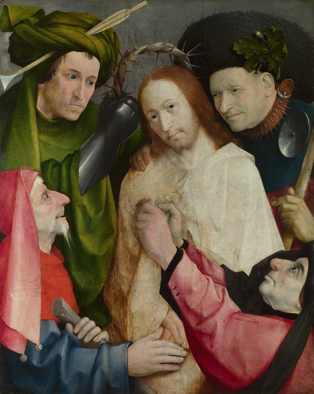 Christ Mocked (The Crowning with Thorns) 1490-1500 körül (olaj, panel) alkotó: Hieronymus Bosch