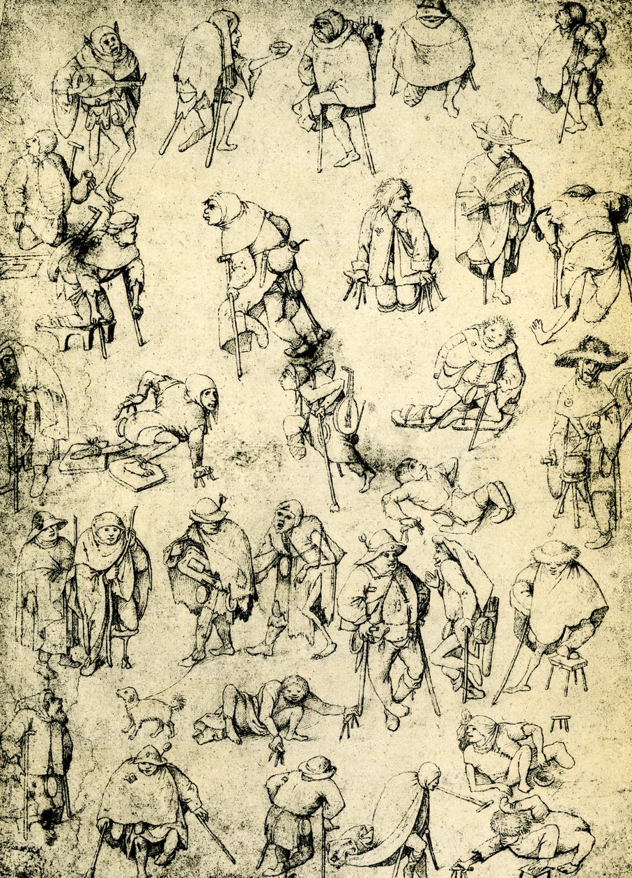Bénák, koldusok és kolduszenészek alkotó: Hieronymus Bosch