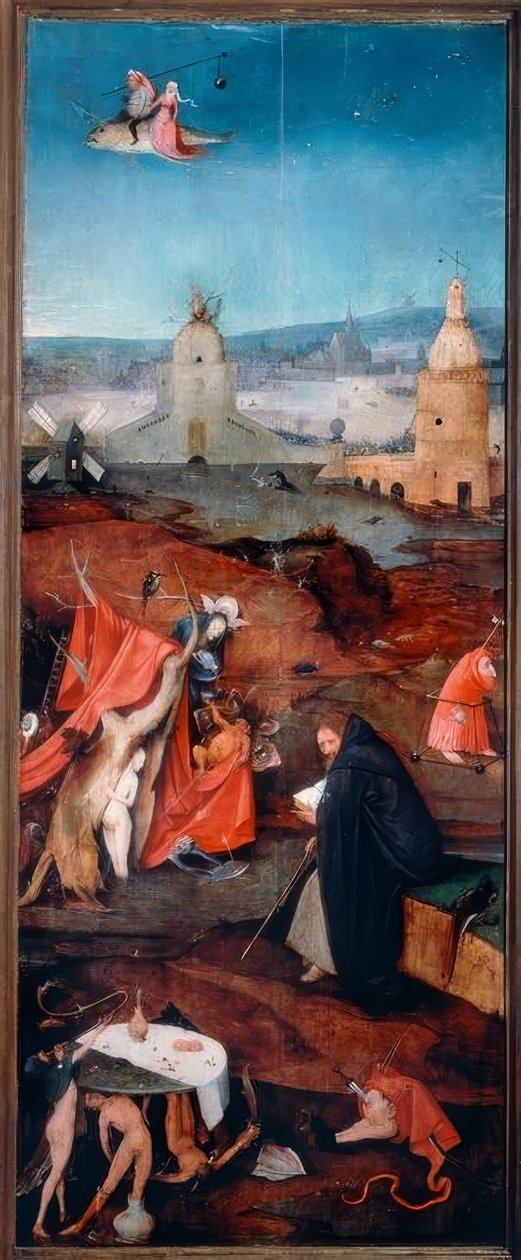 Szent Antal elmélkedésben alkotó: Hieronymus Bosch