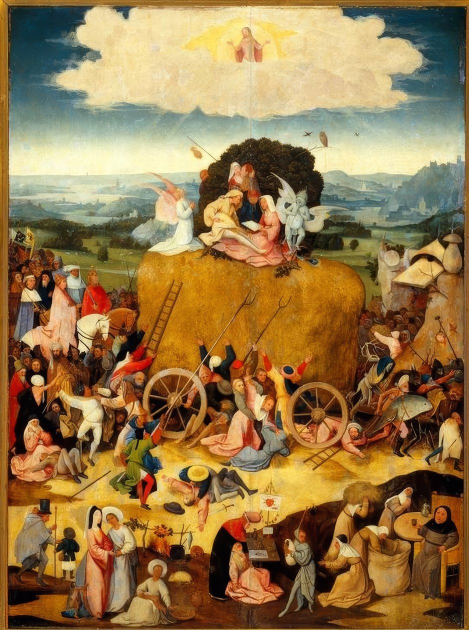 A szénakocsi diadalmenete alkotó: Hieronymus Bosch