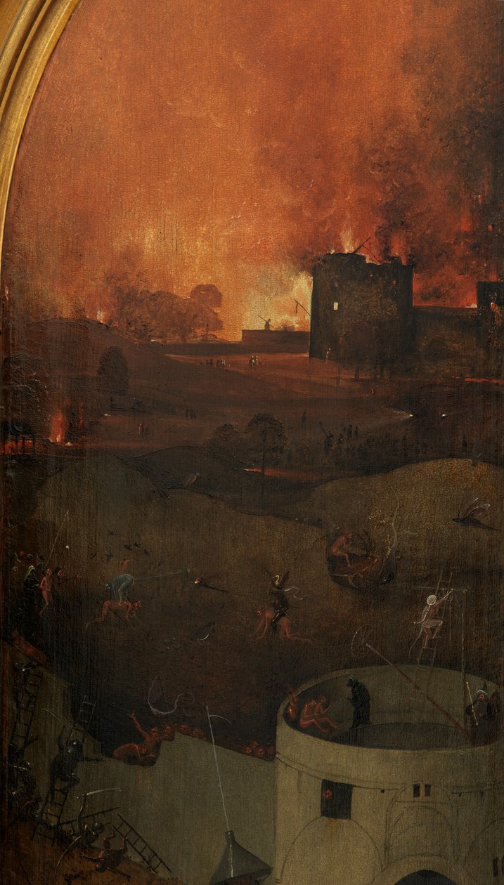 Részlet az utolsó ítélet jobb oldali paneljéről (olaj a táblán) alkotó: Hieronymus Bosch