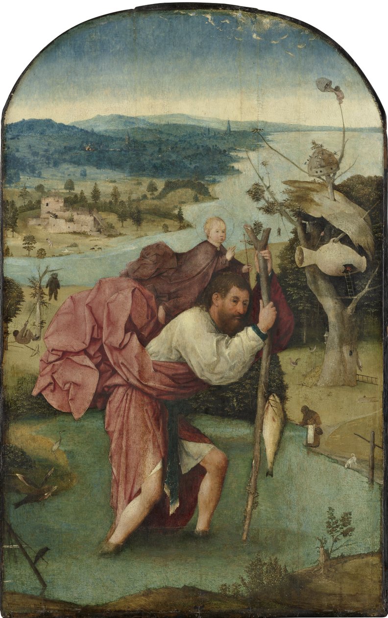 Holland: Szent Kristóf a Krisztusgyermeket hordozó Szent Kristóf a Krisztusgyermeket hordozó Szent Kristóf alkotó: Hieronymus Bosch