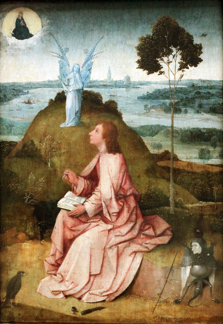 Szent János evangélista Patmoszon Alternatív cím(ek):   Szent János Patmoszon Szent János Patmoszon alkotó: Hieronymus Bosch