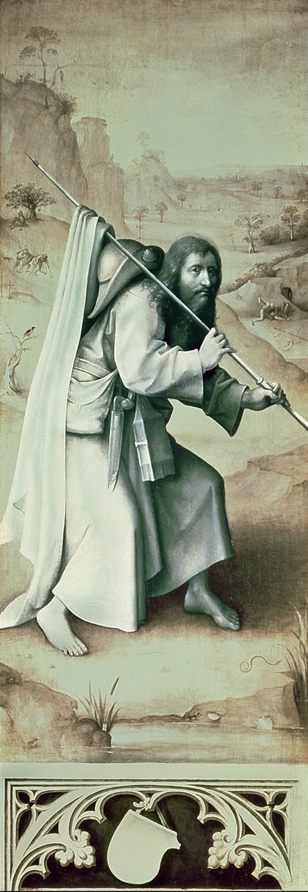 Nagyobb Szent Jakab, az utolsó ítélet bal szárnyának külseje alkotó: Hieronymus Bosch