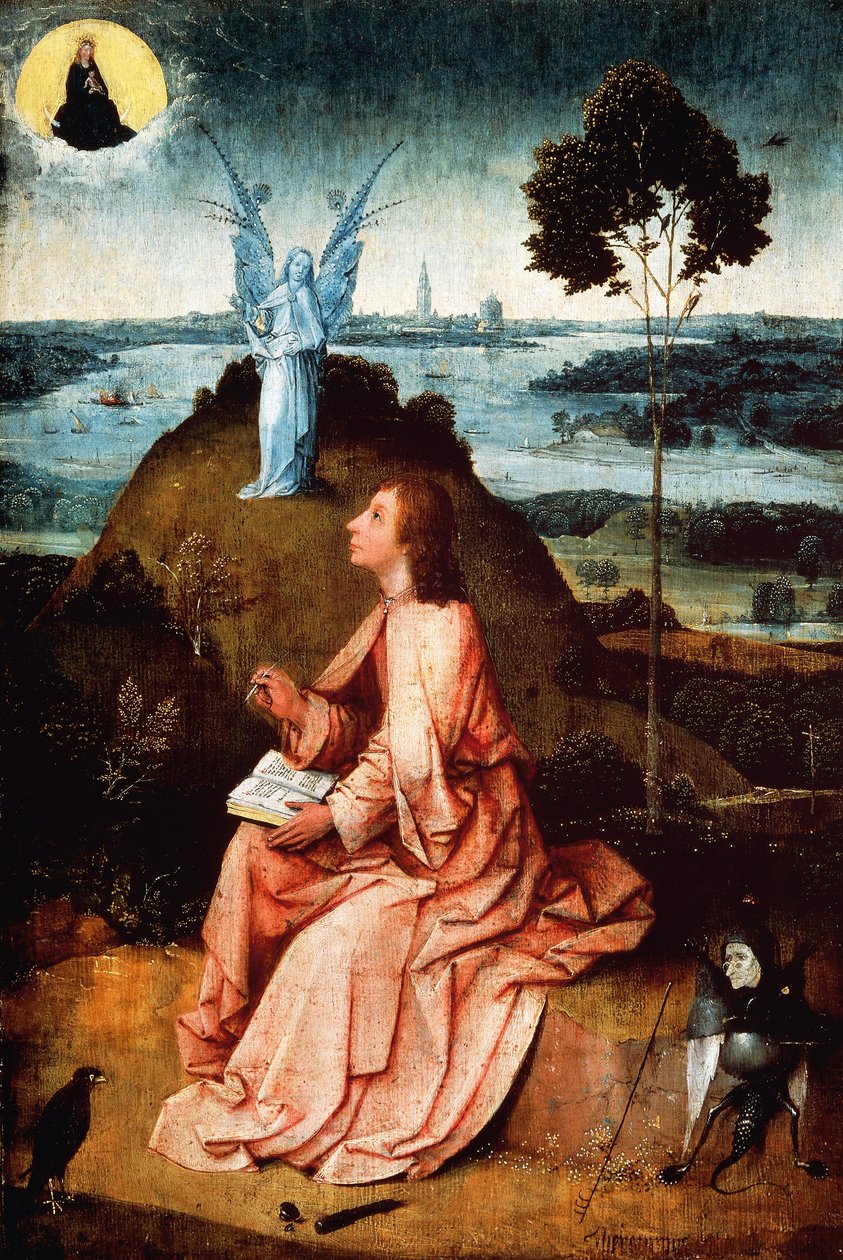 Szent János Patmoszon alkotó: Hieronymus Bosch