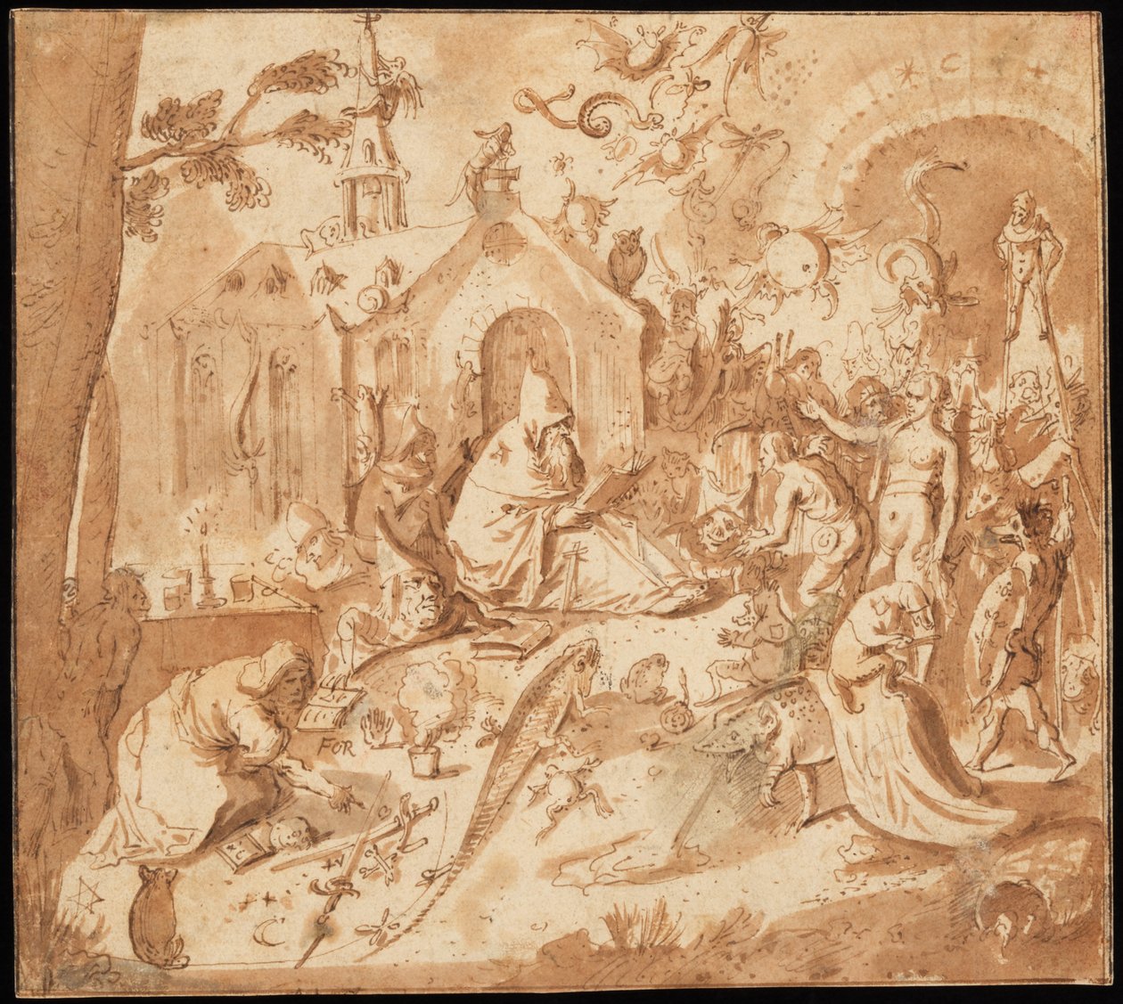Szent Antal megkísértése alkotó: Hieronymus Bosch