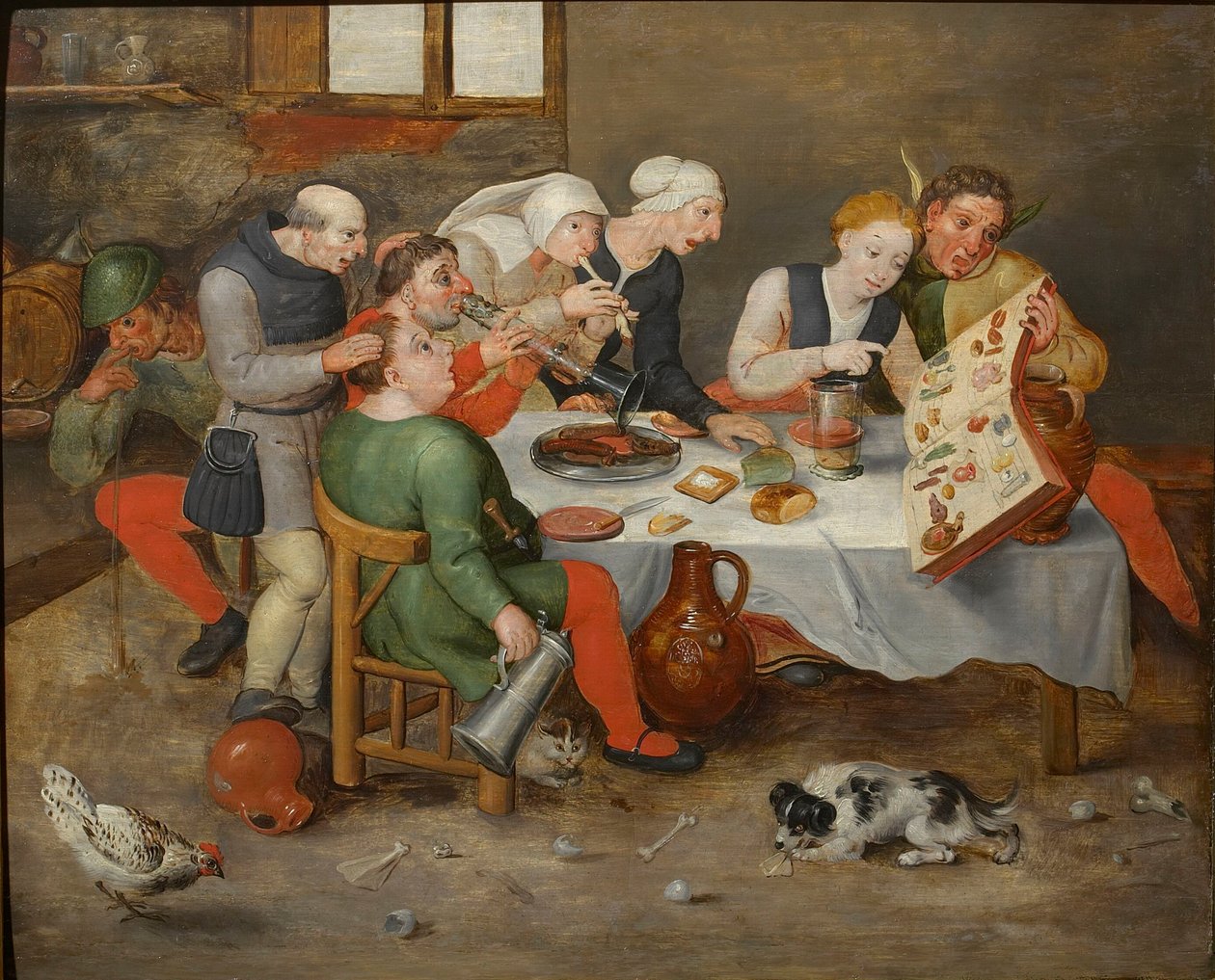 A Bacchus-énekesek, 1580. alkotó: Hieronymus, Bosch