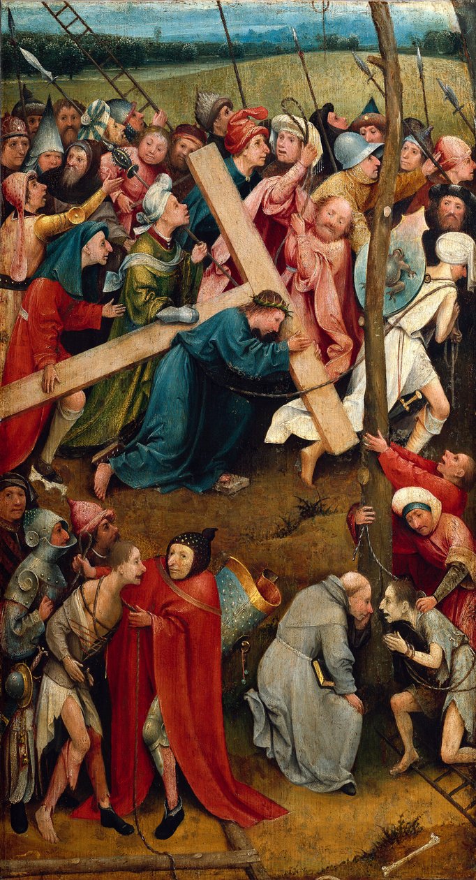 A keresztjét tartó Krisztus, Út a Kálváriára alkotó: Hieronymus Bosch