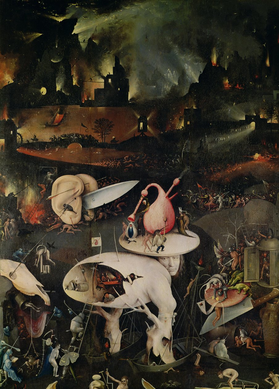 Földi örömök kertje, Pokol, triptichon jobb szárnya, 1500 körül alkotó: Hieronymus Bosch