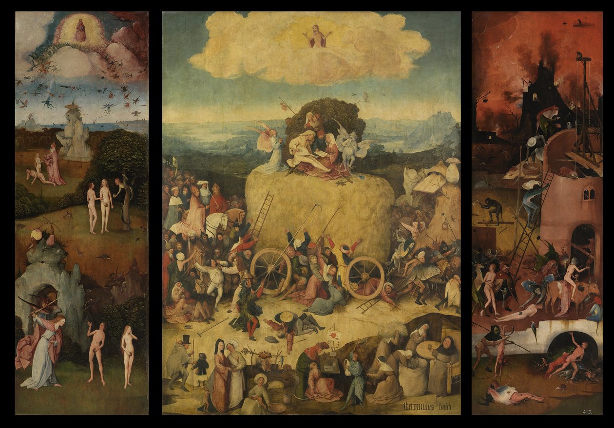 A Haywain-triptichon c. 1516 alkotó: Hieronymus Bosch