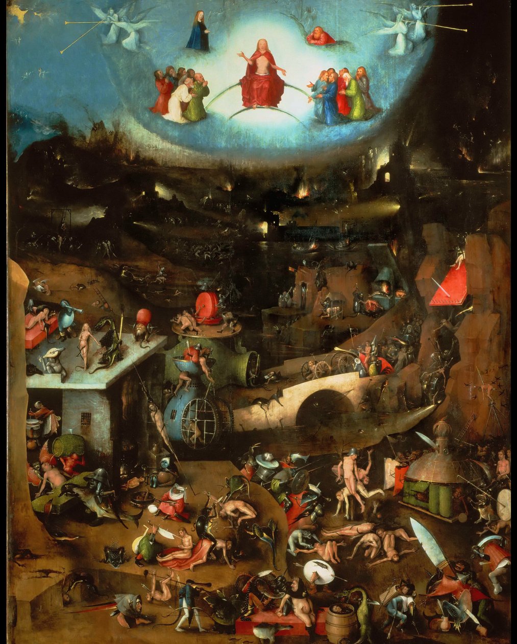 Az utolsó ítélet triptichonja, központi tábla, 1485 körül. alkotó: Hieronymus Bosch